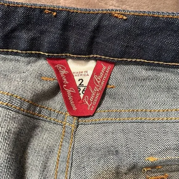 Lucky Brand 2/26 Lola Boot Cut Dark Wash Embroidered Back Pockets Jeans - Picture 15 of 17